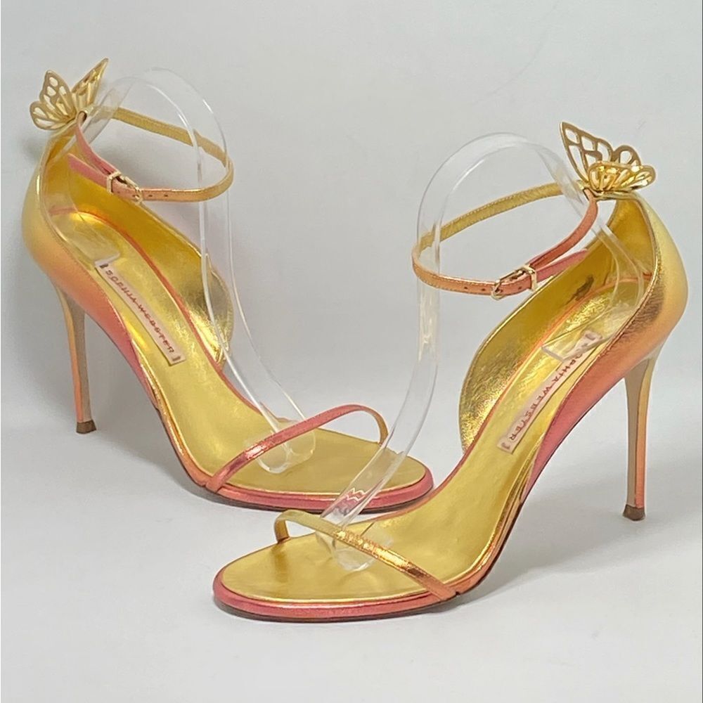 Sophia Webster Mariposa Metallic Leather Sandals size 41